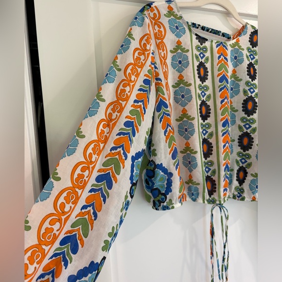 Mango Cropped Blouse- L - Picture 4 of 6